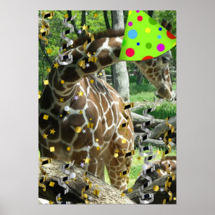 Partytier Giraffe Poster