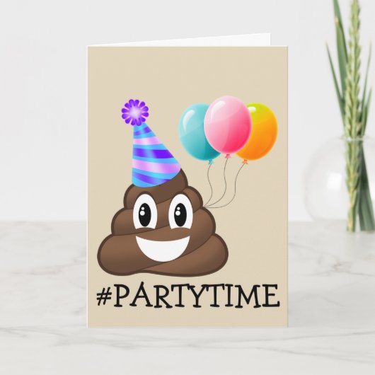 #PARTYTIME Kack Emoji Birthday Card Karte (Vorderseite)
