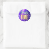 Partytime Runder Aufkleber (Tasche)