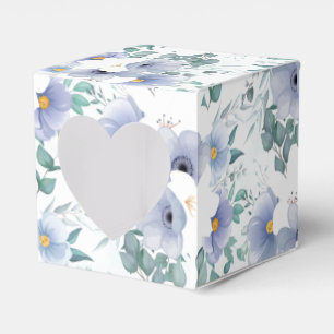 Partytüten-Box mit blauen Blumen Geschenkbox Geschenkschachtel