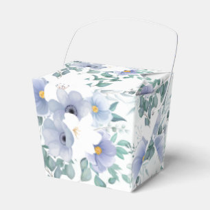 Partytüten-Box mit blauen Blumen Geschenkschachtel