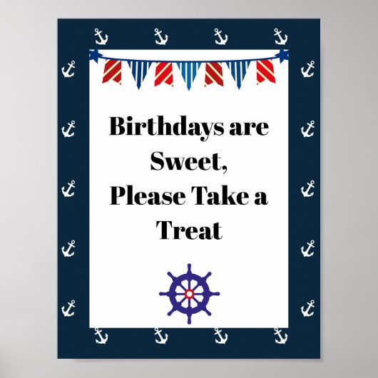 Partyunterschrift für Nautic Sailing Poster (Vorne)