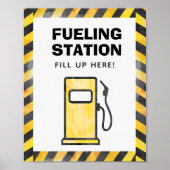 Partyzeichen der Tankstelle Poster (Vorne)