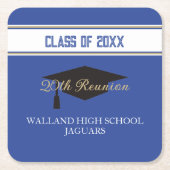 Partyzeit! CUSTOM Class-Wiedersehen Rechteckiger Pappuntersetzer (Vorderseite)