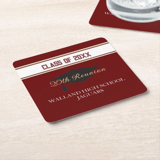 Partyzeit! CUSTOM Class-Wiedersehen Rechteckiger Pappuntersetzer (angewinkelt)