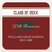 Partyzeit! CUSTOM Class-Wiedersehen Rechteckiger Pappuntersetzer (Vorderseite)