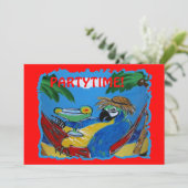 Partyzeit Einladung (Stehend Vorderseite)