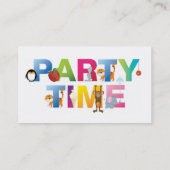Partyzeit für Kindergeschäftskarte Visitenkarte (Rückseite)