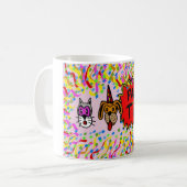 Partyzeit Kaffeetasse (Vorderseite Links)