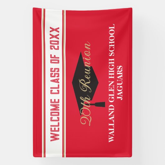 Partyzeit! LARGE CUSTOM Class Wiedersehen Banner (Vertikal)