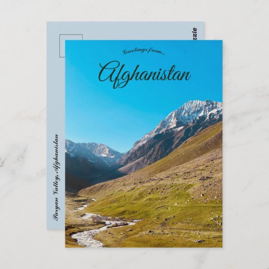 Paryan Valley Afghanistan Postkarte (Vorne/Hinten)