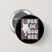 Pas De Boo-free Funny Retro Ballet Ghosts Hallowee Button (Vorne & Hinten)