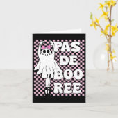 Pas De Boo-free Funny Retro Ballet Ghosts Hallowee Karte (Gelbe Blume)