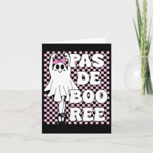 Pas De Boo-free Funny Retro Ballet Ghosts Hallowee Karte