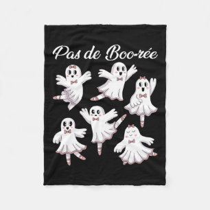 Pas De Boo-re Ballerina Funny Ghost Halloween Spoo Fleecedecke