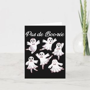 Pas De Boo-re Ballerina Funny Ghost Halloween Spoo Karte