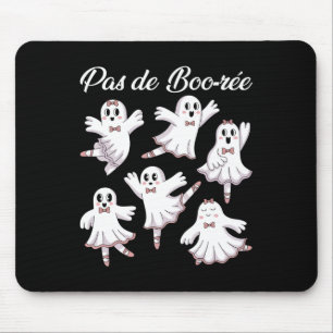 Pas De Boo-re Ballerina Funny Ghost Halloween Spoo Mousepad