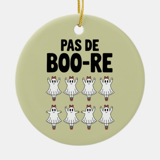 Pas de Boo-re Ballerina Ghost Halloween Spooky Keramik Ornament (Vorne)