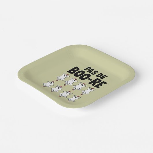 Pas de Boo-re Ballerina Ghost Halloween Spooky Pappteller (Gewinkelt)