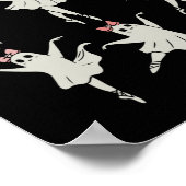 Pas De Boo-re Ballerina Ghost Halloween Spooky Sea Poster (Ecke)