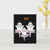 Pas De Boo-rée Ballet Dancer Spooky Ghost Hallowee Karte (Gelbe Blume)