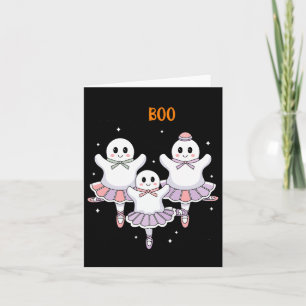 Pas De Boo-rée Ballet Dancer Spooky Ghost Hallowee Karte
