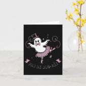 Pas De Boo-rée Ballet Dancer Spooky Ghost Hallowee Karte (Gelbe Blume)