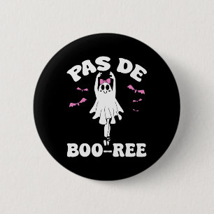 Pas De Boo-ree Funny Ballet Gastgeber Halloween-Ta Button