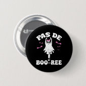 Pas De Boo-ree Funny Ballet Gastgeber Halloween-Ta Button (Vorne & Hinten)