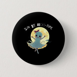 Pas De Boo-rée Funny Ballet Gastgeber Halloween-Ta Button