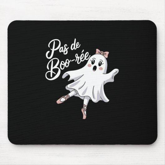 Pas De Boo-rée Funny Ballet Gastgeber Halloween-Ta Mousepad (Vorne)
