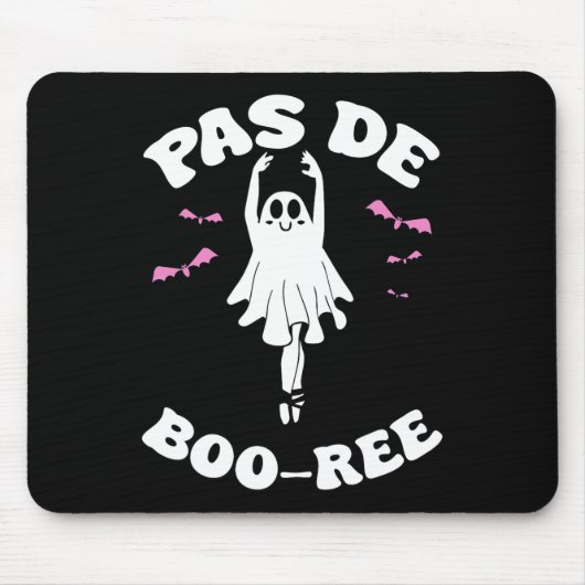 Pas De Boo-rée Funny Ballet Gastgeber Halloween-Ta Mousepad (Vorne)
