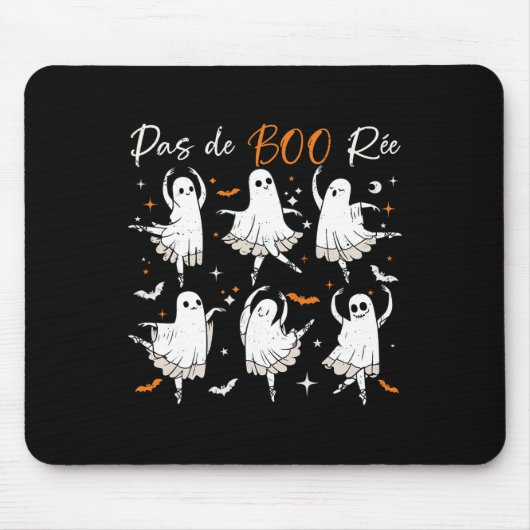 Pas De Boo-rée Funny Ballet Geister Tanzlehrer H Mousepad (Vorne)