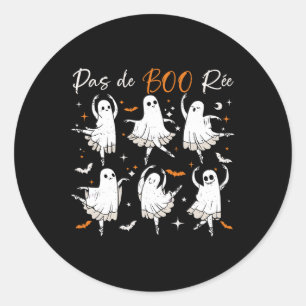 Pas De Boo-rée Funny Ballet Geister Tanzlehrer H Runder Aufkleber