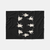 Pas De Boo-rée Funny Ballet Spooky Ghosts Dance Ha Fleecedecke (Vorderseite (Horizontal))