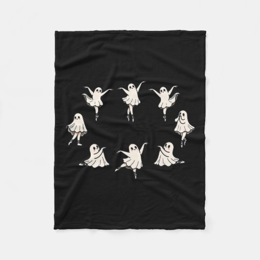 Pas De Boo-rée Funny Ballet Spooky Ghosts Dance Ha Fleecedecke (Vorderseite)