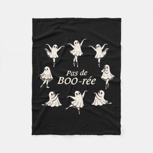 Pas De Boo-rée Funny Ballet Spooky Ghosts Dance Ha Fleecedecke (Vorderseite)