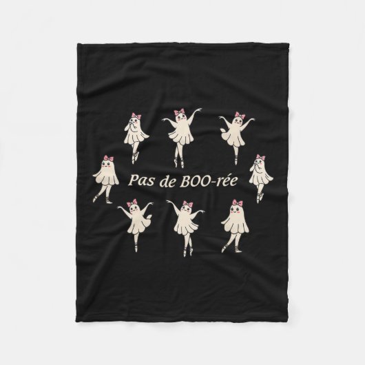 Pas De Boo-rée Funny Ballet Spooky Ghosts Dance Ha Fleecedecke (Vorderseite)