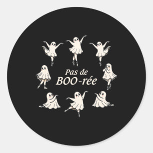Pas De Boo-rée Funny Ballet Spooky Ghosts Dance Ha Runder Aufkleber
