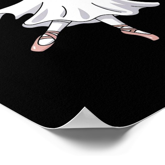 Pas De Boo-rée Funny Byllet Ghosts Halloween Dance Poster (Ecke)