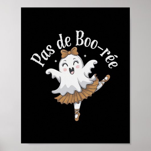 Pas De Boo-rée Funny Byllet Ghosts Halloween Dance Poster (Vorne)