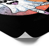 Pas De Boo Ree Funny Ghost Tanzballett Halloween Poster (Ecke)
