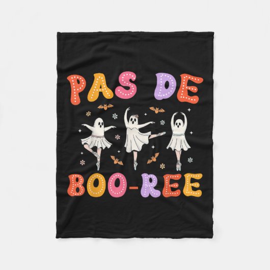 Pas De Boo-rée Ghost Ballet Dancer Halloween Dance Fleecedecke (Vorderseite)