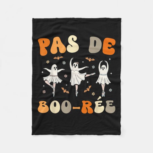 Pas De Boo-rée Ghost Ballet Dancer Halloween Dance Fleecedecke (Vorderseite)