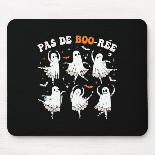 Pas De Boo-rée Ghost Ballet Dancer Halloween Dance Mousepad (Vorne)