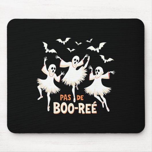 Pas De Boo-rée Ghost Ballet Dancer Halloween Dance Mousepad (Vorne)