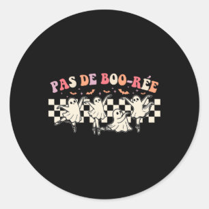 Pas De Boo-rée Ghost Ballet Dancer Halloween Danci Runder Aufkleber