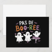 Pas de BOO-ree Ghost Ballet Dancer Lehrer Einladung (Vorne/Hinten)