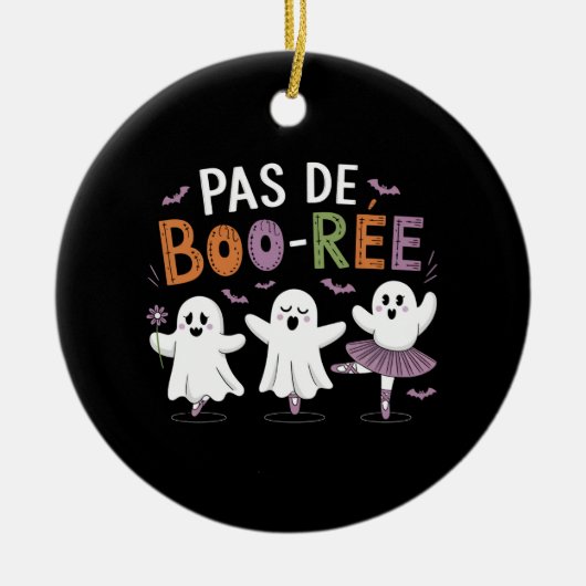 Pas de BOO-ree Ghost Ballet Dancer Lehrer Keramik Ornament (Vorne)