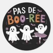 Pas de BOO-ree Ghost Ballet Dancer Lehrer Runder Aufkleber (Vorderseite)